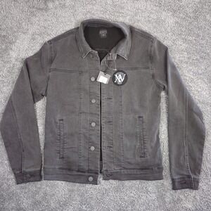 CALIVILLE MENS STRETCH JEAN JACKET "FADED" GRAY DENIM SIZE M Film Festival XV OI